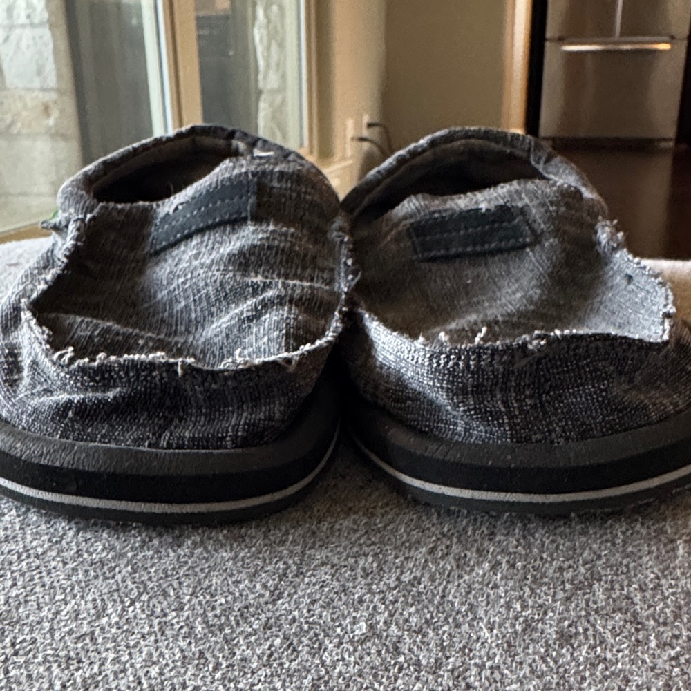 Sanuk Gray Slip-On Loafers - Picture 9 of 10